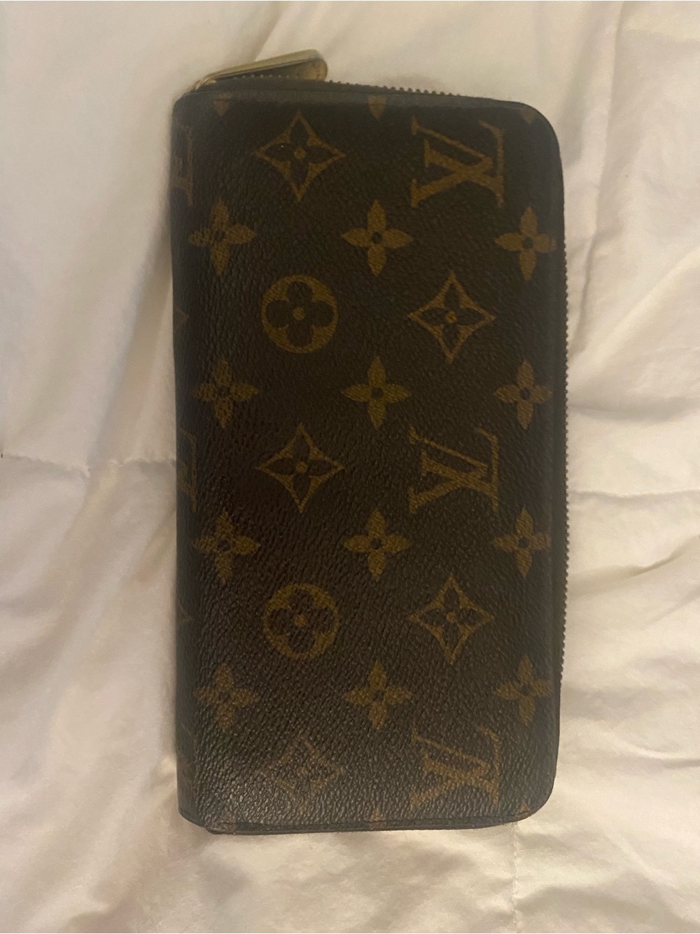 Louis Vuitton Monogram Zip Wallet in Brown and Tan